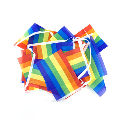 Triangle Square Rectangle LGBT Flag 100 Bahan Polyester Untuk Outdoor