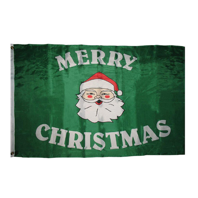 YAOYANG Penuh Warna Kustom Polyester Flag Merry Christmas Flag 3x5